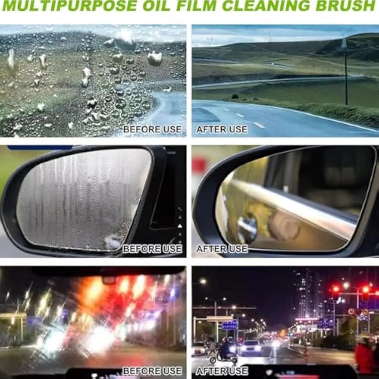 Windshield Cleaner, Dry Shop Glass Cleaner, Dry Window Cleaner, Car Window Cleaning Brush, Automotive Oil Film Cleaning Brush, Universal Glass Cleaner