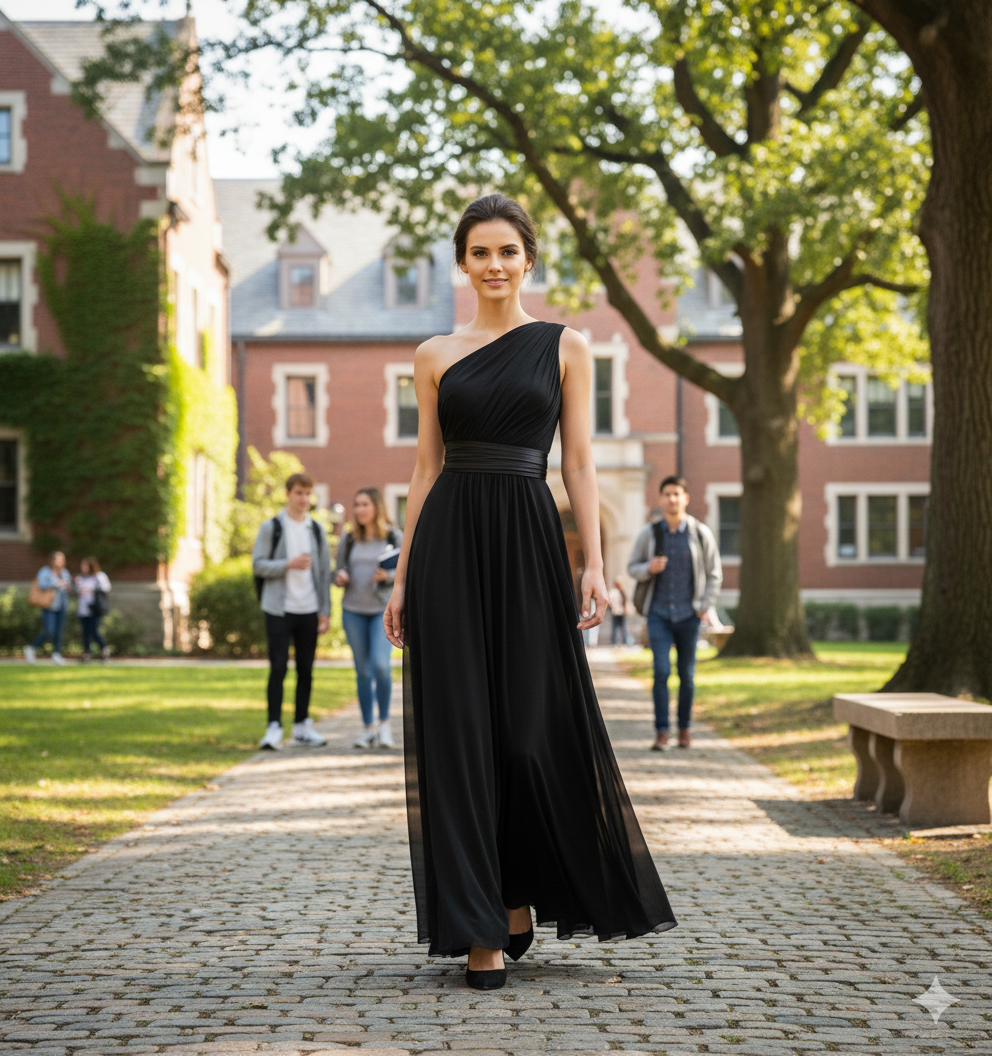 Long Multi-color Banquet Evening Dress