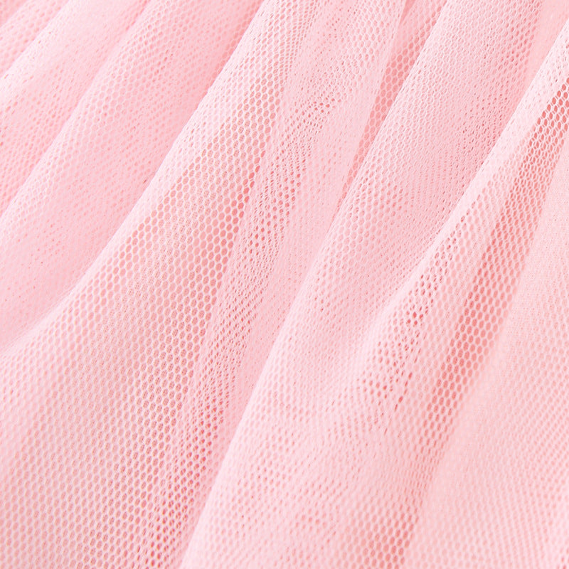 Cute Crew-neck Long-sleeve Dress Suitable For Toddlers