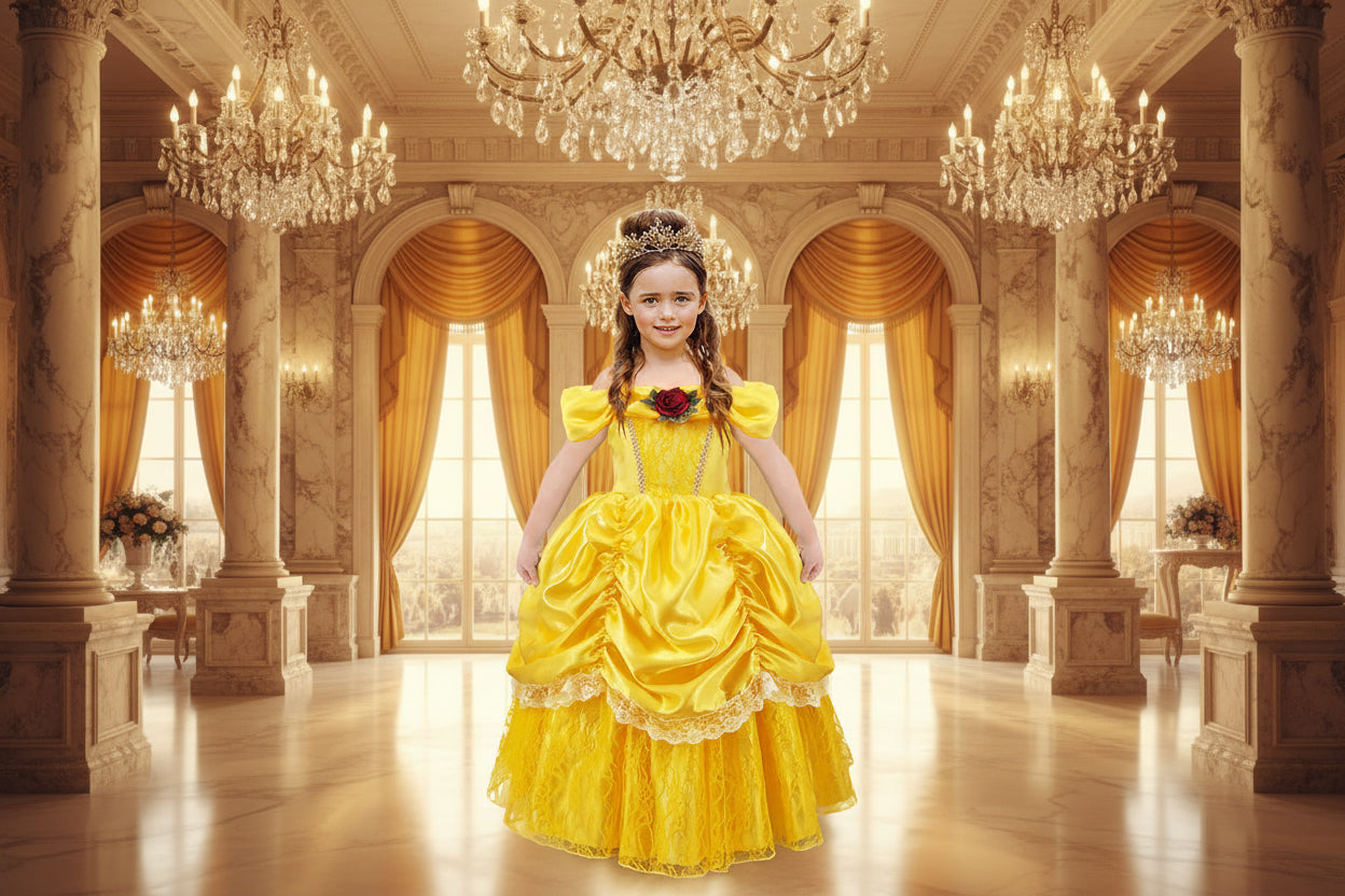 Girls Halloween Costume Princess Dress For Film And TV Cosplay