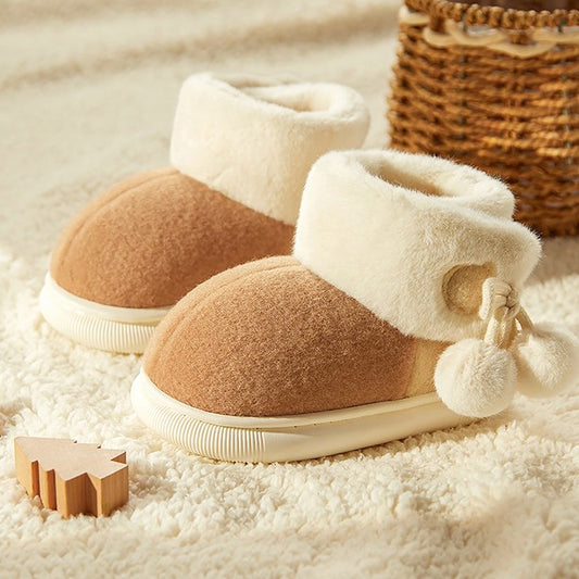 Children's Warm Keeping Heel Cover Cotton Shoes Fleece-lined Winter