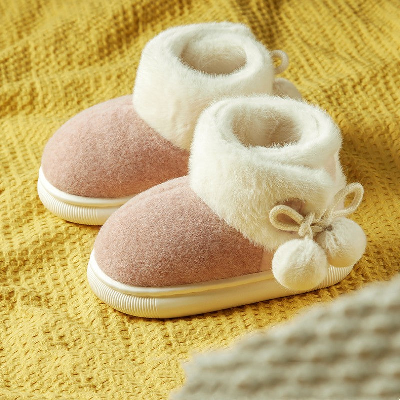 Children's Warm Keeping Heel Cover Cotton Shoes Fleece-lined Winter