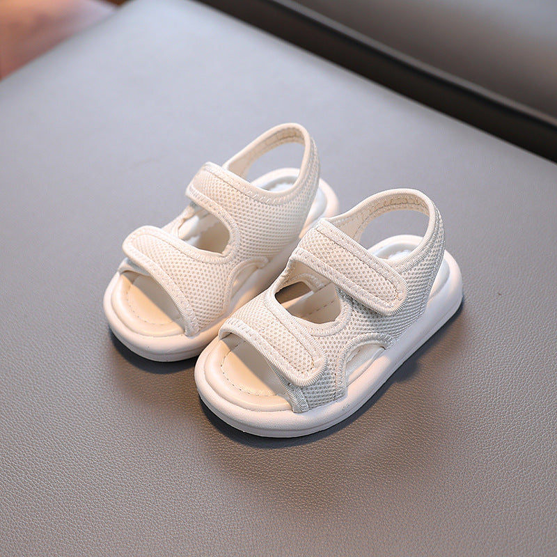 Cloth Comfortable Home Slippers Korean Style Solid Color Soft-soled Sandals