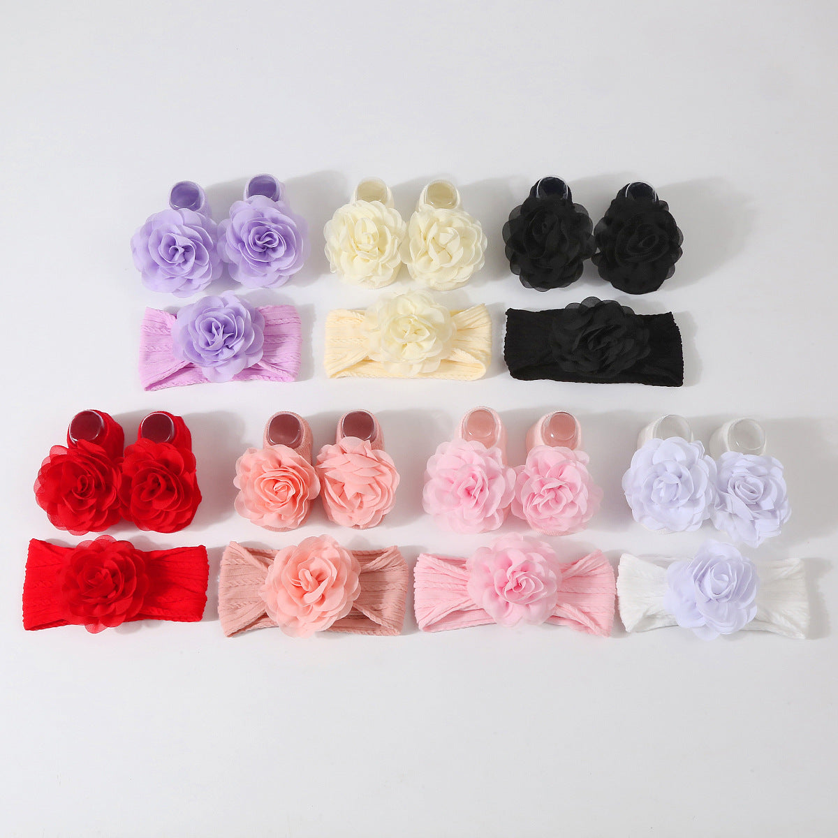 Baby Hair Band Baby Skin-friendly Soft Flower-lifting Knitted Socks