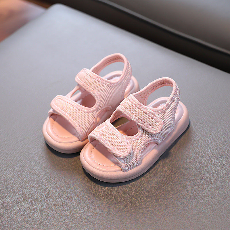 Cloth Comfortable Home Slippers Korean Style Solid Color Soft-soled Sandals