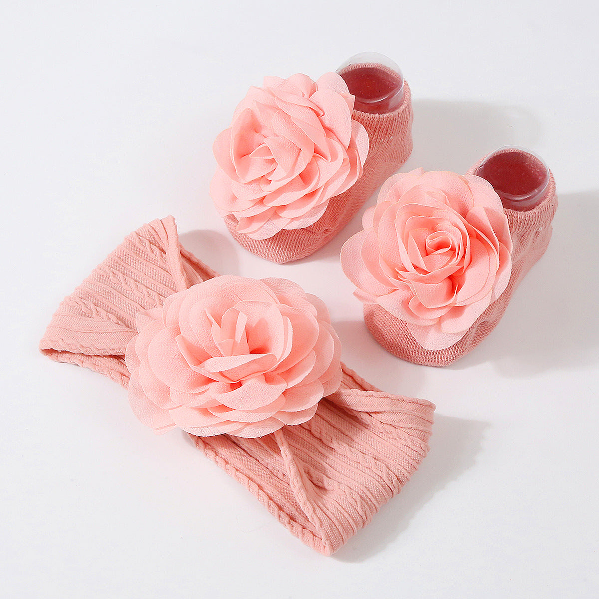 Baby Hair Band Baby Skin-friendly Soft Flower-lifting Knitted Socks