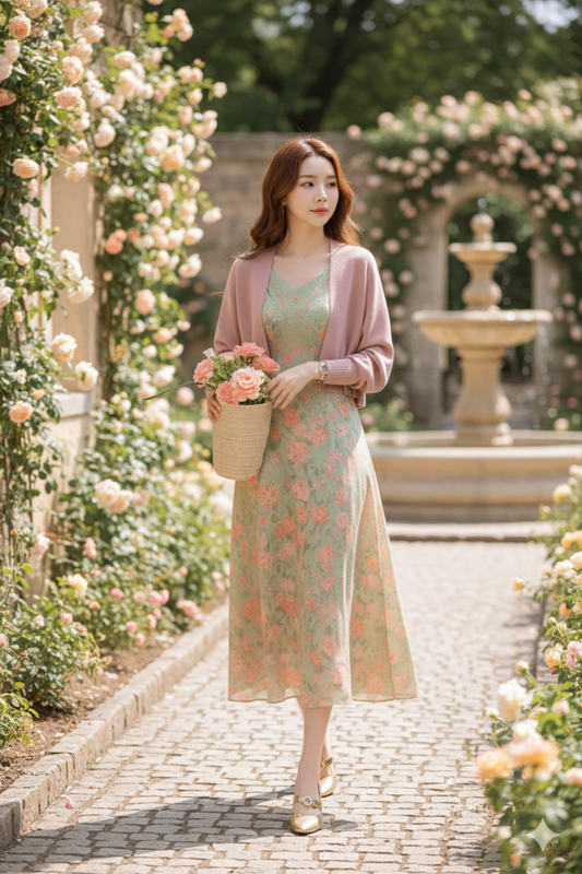 Womens Floral Slip Dress Single Piece