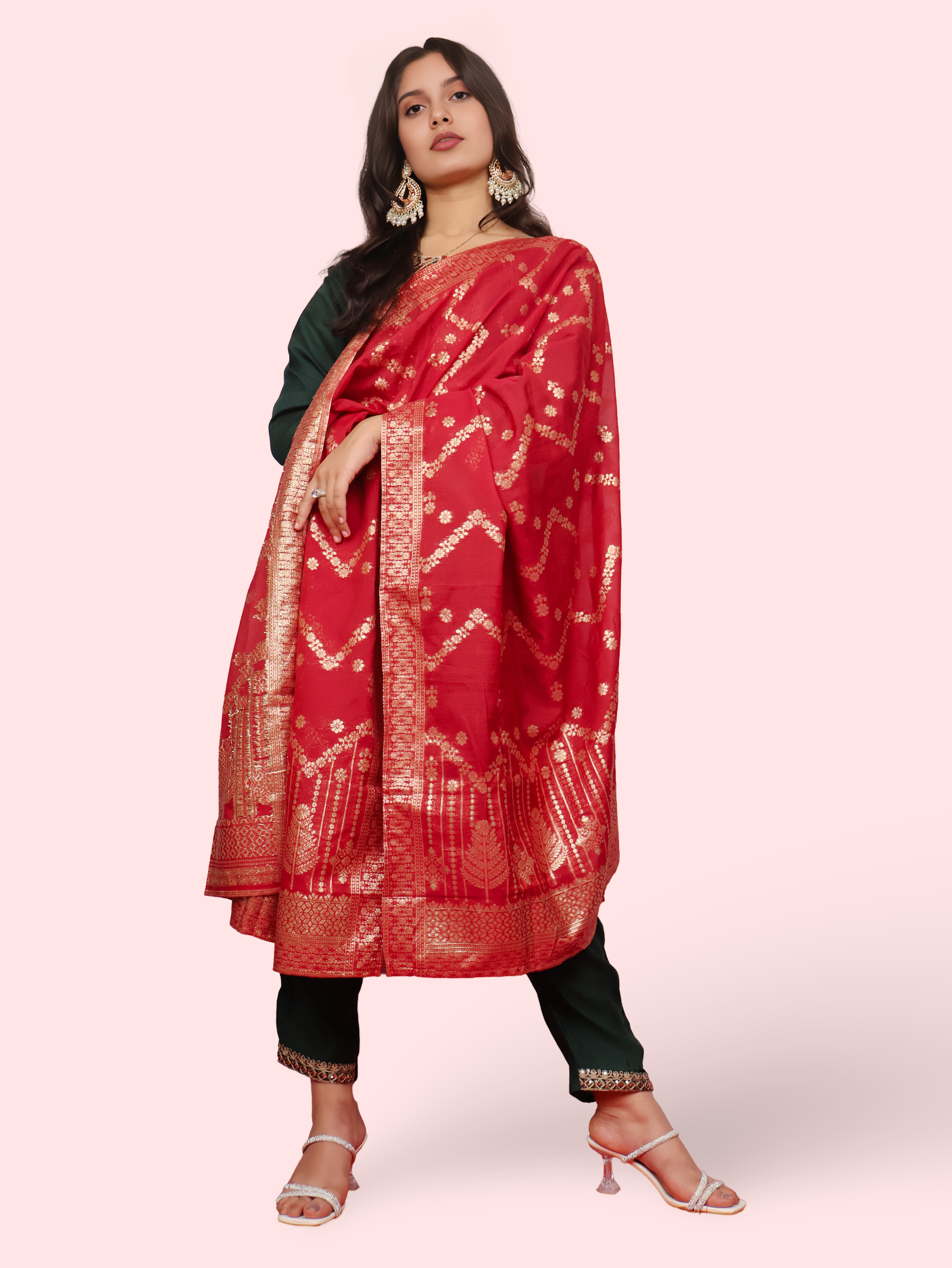 Women's Viscose Kurta-Pant, and Dupatta Set-4