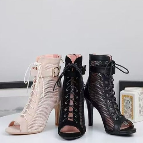 Cutout Lace-up Ankle Boots Dance Shoes Modern Style For Cross-Border Sales