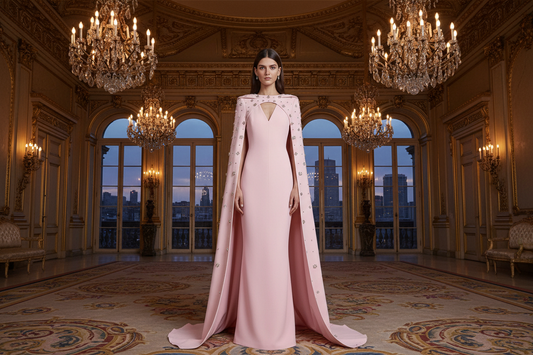 Heavy-duty Beaded And Diamond-encrusted Off-shoulder Long Dress