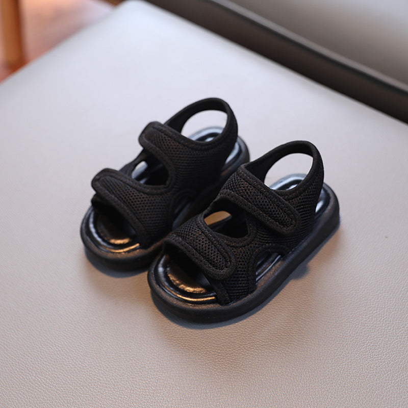 Cloth Comfortable Home Slippers Korean Style Solid Color Soft-soled Sandals