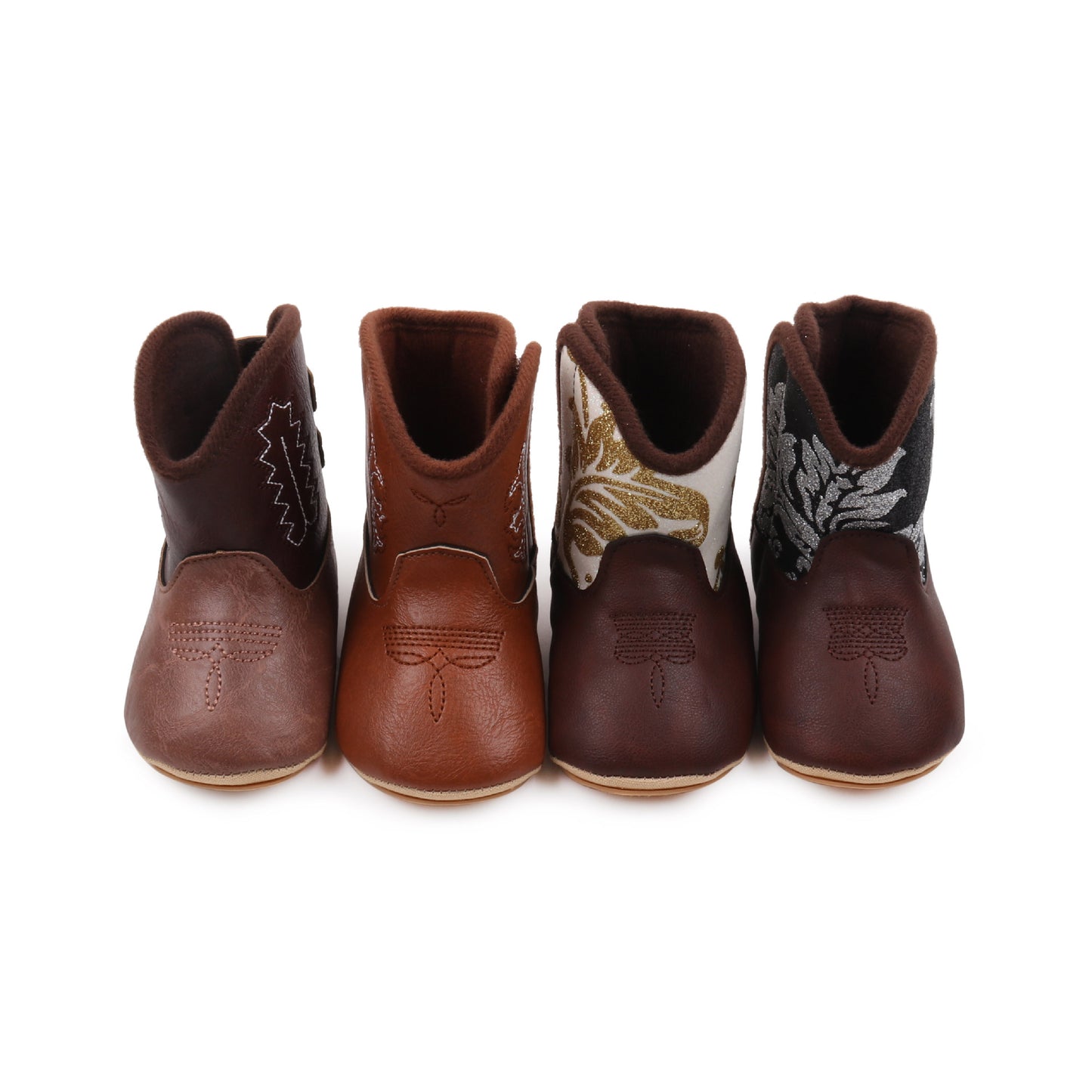 Winter Soft Sole Non Slip Women's Leather Boots And Baby Shoes
