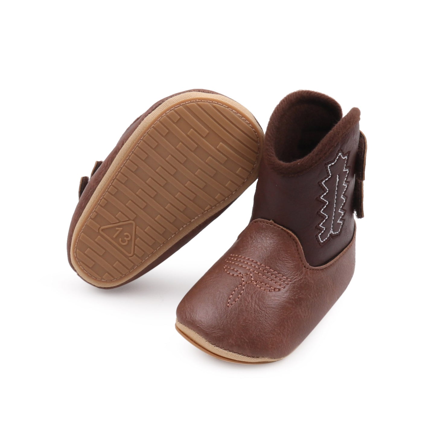 Winter Soft Sole Non Slip Women's Leather Boots And Baby Shoes